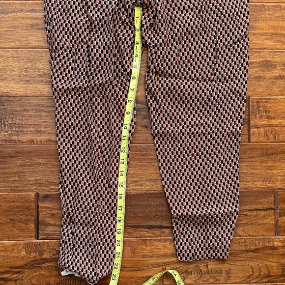 Anthropologie Ett Twa Geometric Ruffled Geometric Print Jogger Pants, Size Small - Picture 8 of 11